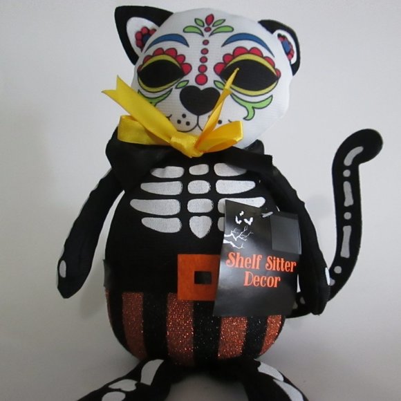 Day of the Dead shelf sitter cat decor new - Picture 2 of 7